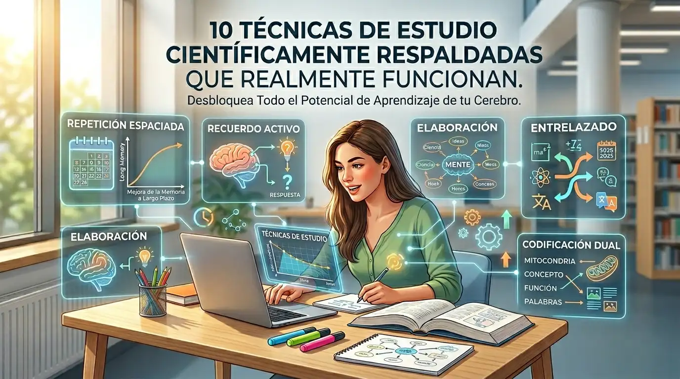 10 Técnicas de Estudio con Base Científica que Realmente Funcionan