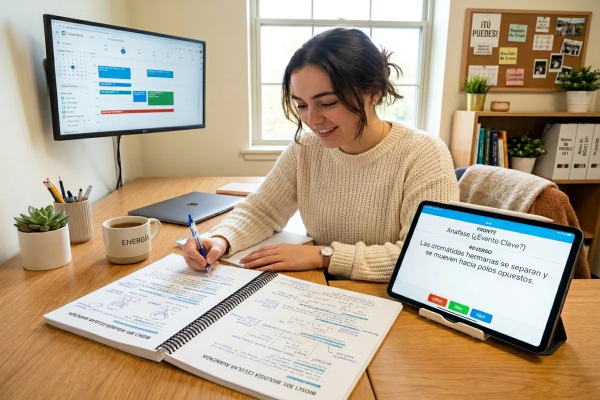 El sistema híbrido en acción: apuntes impresos + herramientas digitales